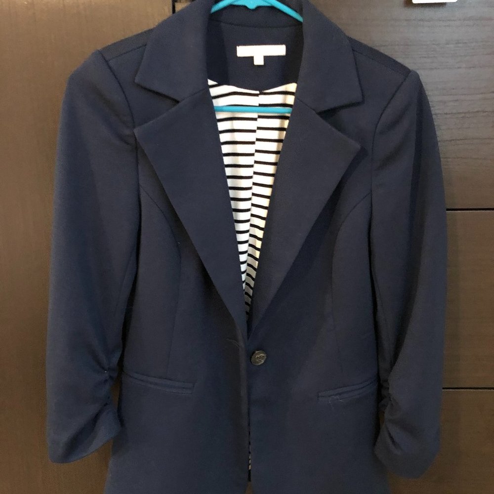 Benson 3/4 Ruched Sleeve Blazer
